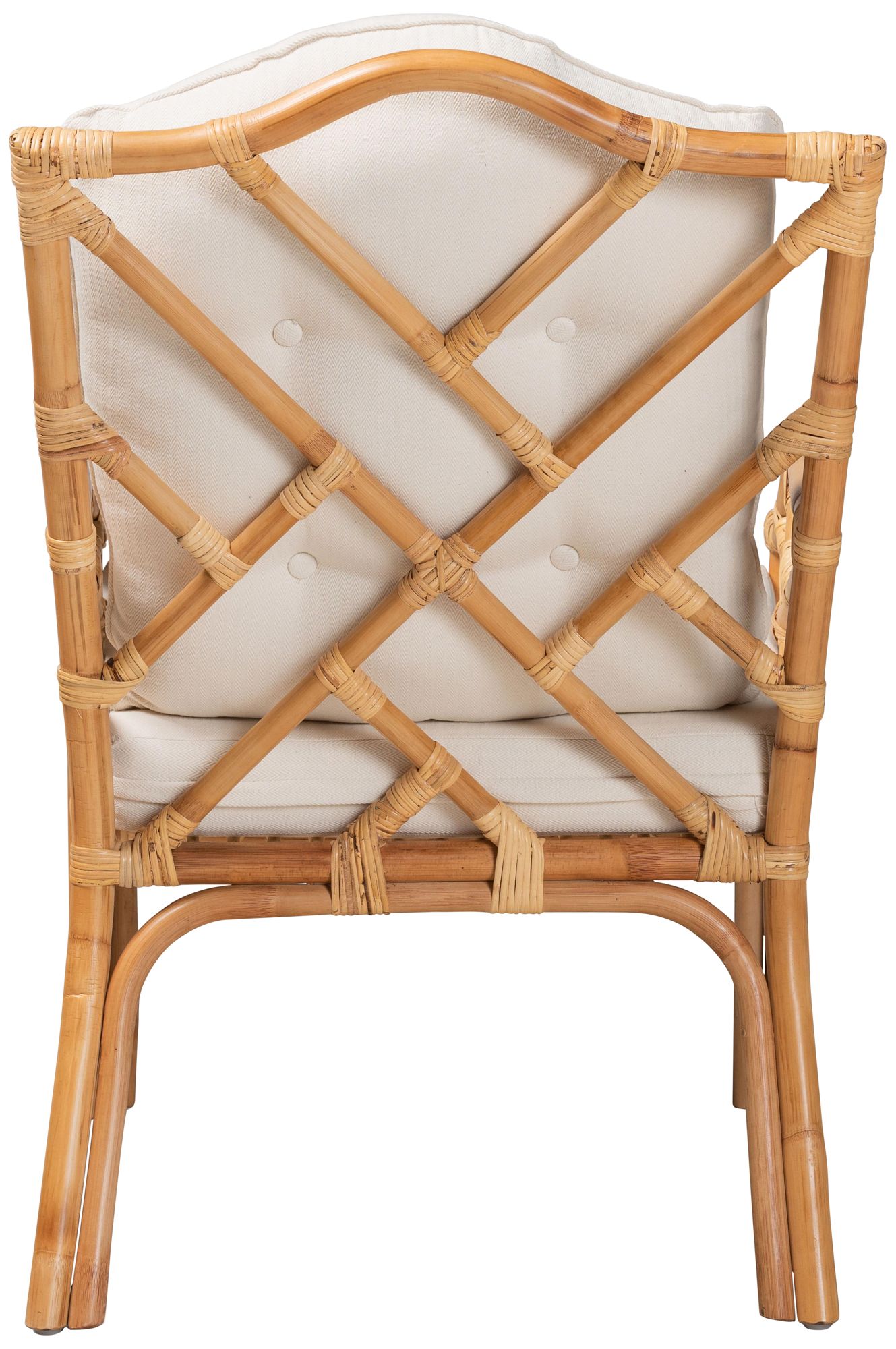 Baxton Studio Sonia Natural Rattan Accent Armchair