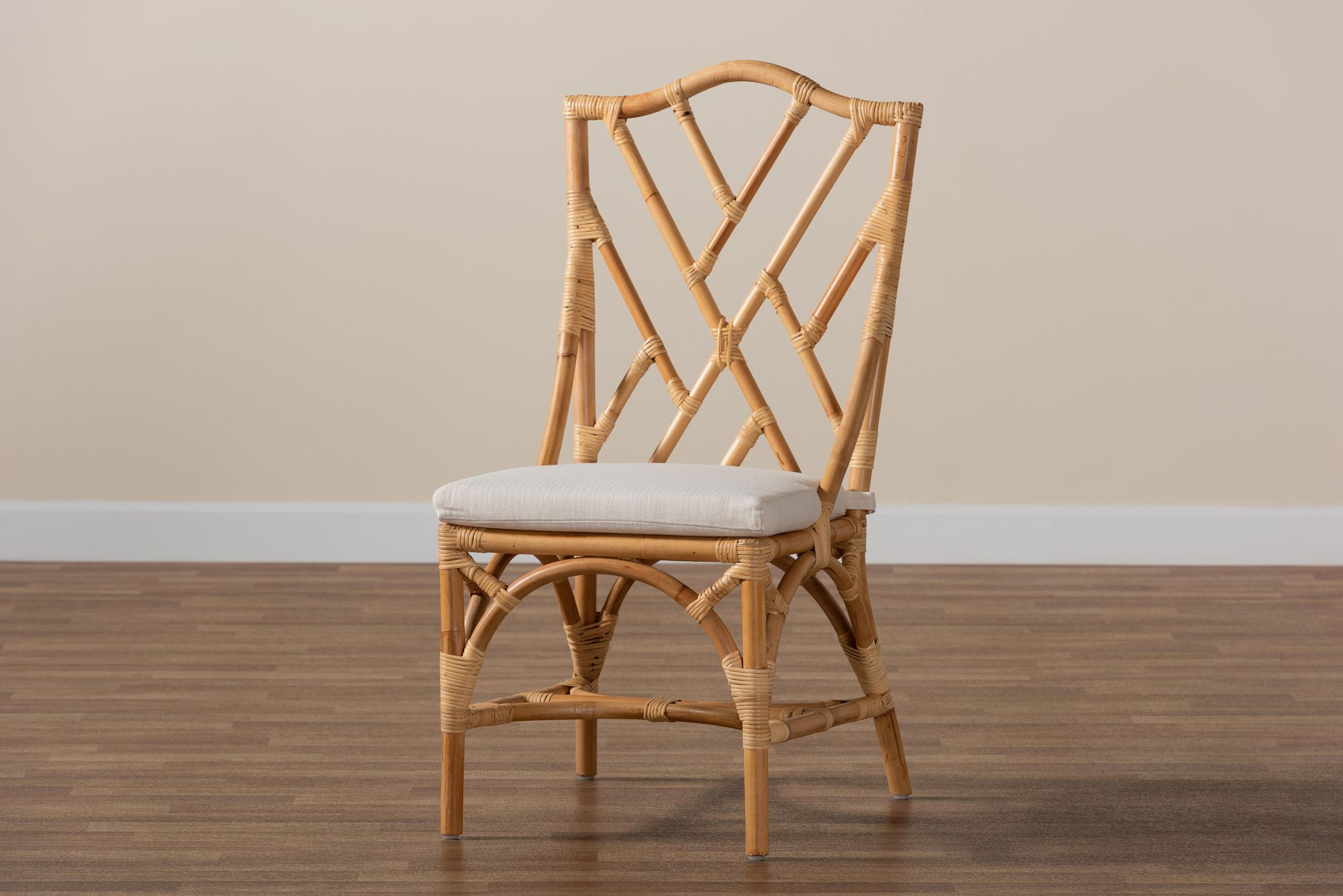 Baxton Studio Sonia Natural Rattan Dining Chair