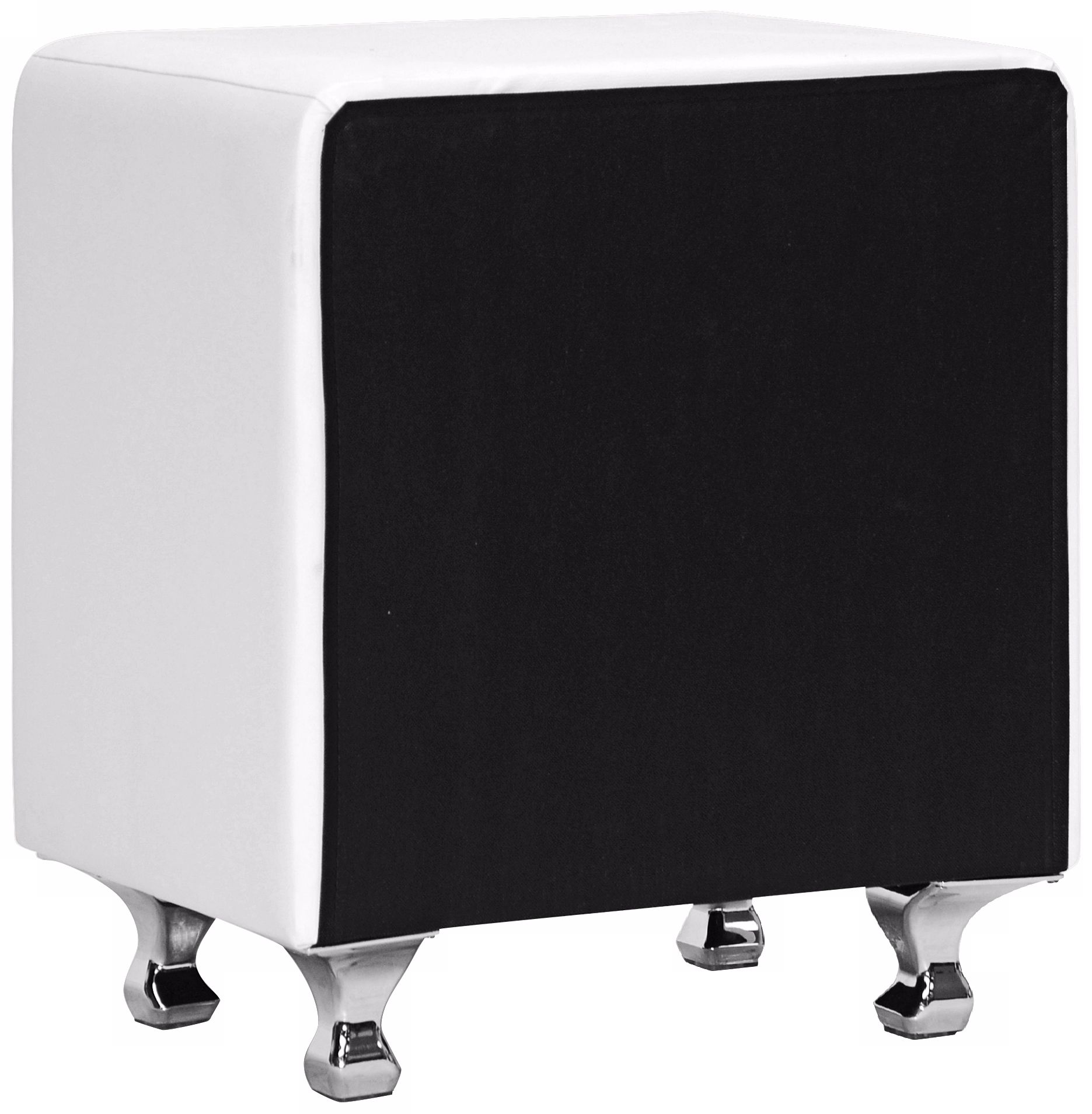 Thumbnail2 of Baxton Studio Stella Crystal Tufted White Upholstered Modern Nightstand more views