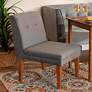Baxton Studio Stewart Gray Velvet Fabric Tufted Dining Chair