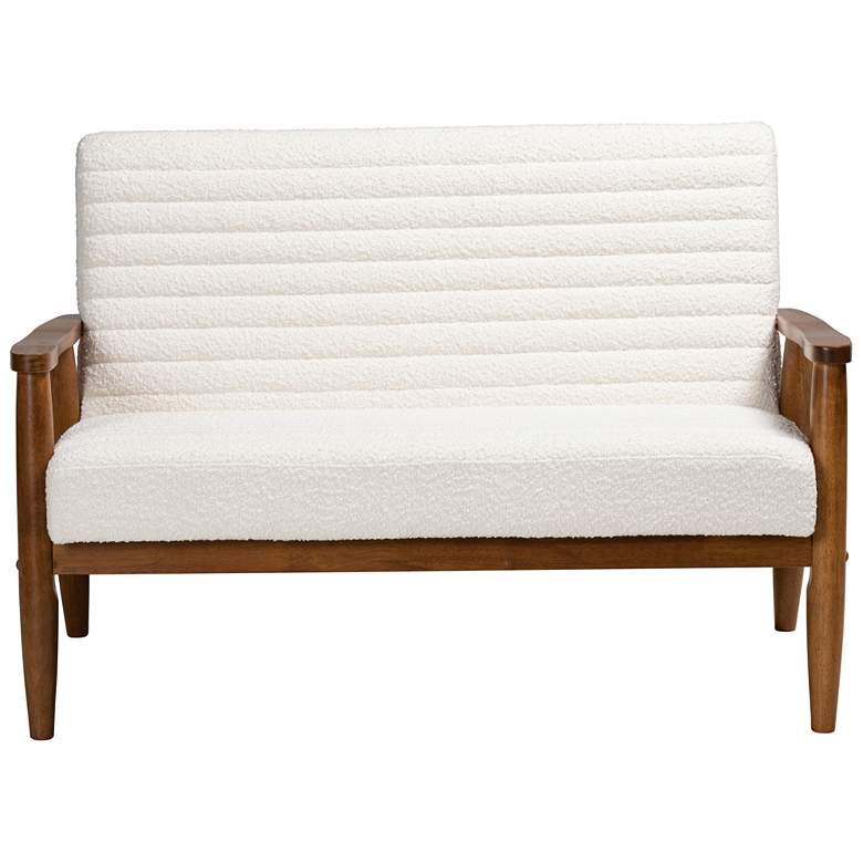 Image 6 Baxton Studio Stratton 49 1/2"W Cream Tufted Fabric Loveseat more views