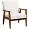 Baxton Studio Stratton Cream Tufted Fabric Armchair