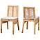 Baxton Studio Suci Natural Brown Rattan 2-Piece Dining Chair Set