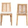 4_Baxton Studio Suci Natural Brown Rattan 2-Piece Dining Chair Set more views