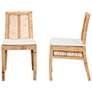 5_Baxton Studio Suci Natural Brown Rattan 2-Piece Dining Chair Set more views