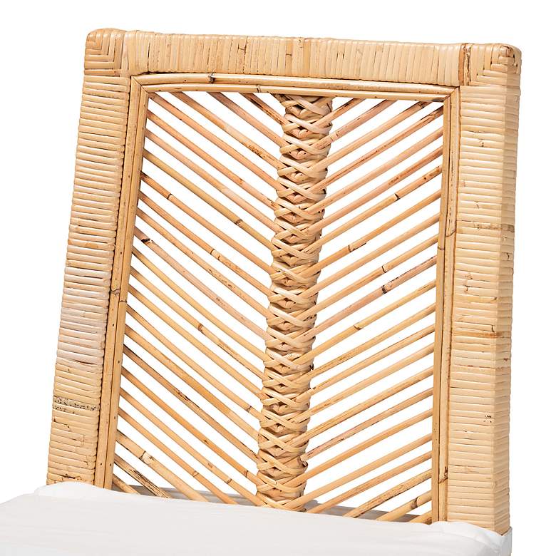 Image 6 Baxton Studio Suci Natural Brown Rattan 2-Piece Dining Chair Set more views