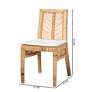 Baxton Studio Suci Natural Brown Rattan 2-Piece Dining Chair Set