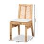 Baxton Studio Suci Natural Brown Rattan 2-Piece Dining Chair Set