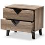 3_Baxton Studio Swanson Light Brown Wood 2-Drawer Nightstand more views