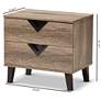 7_Baxton Studio Swanson Light Brown Wood 2-Drawer Nightstand more views