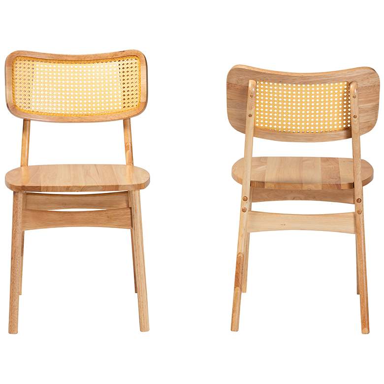 Image 6 Baxton Studio Tadeo Oak Brown Wood Dining Chairs Set of 2 more views