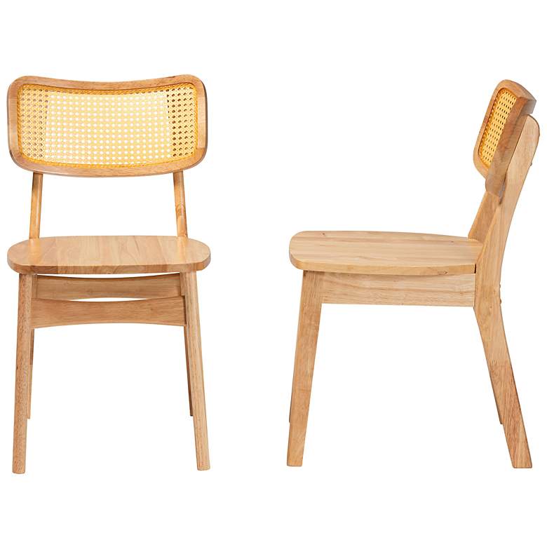 Image 7 Baxton Studio Tadeo Oak Brown Wood Dining Chairs Set of 2 more views