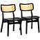 Baxton Studio Tafari Dark Brown Wood Dining Chairs Set of 2