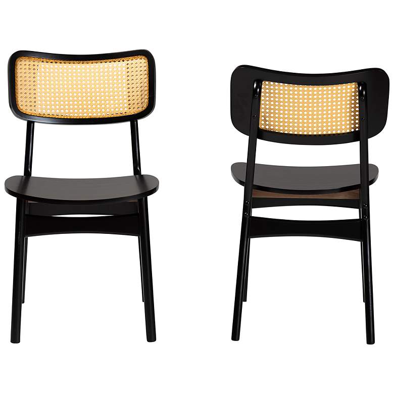 Image 6 Baxton Studio Tafari Dark Brown Wood Dining Chairs Set of 2 more views