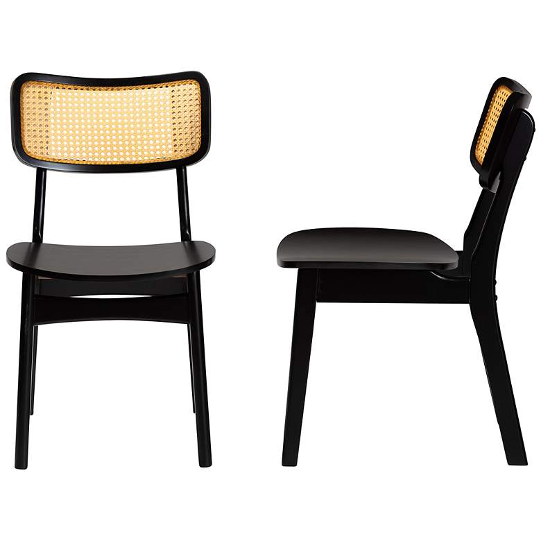 Image 7 Baxton Studio Tafari Dark Brown Wood Dining Chairs Set of 2 more views