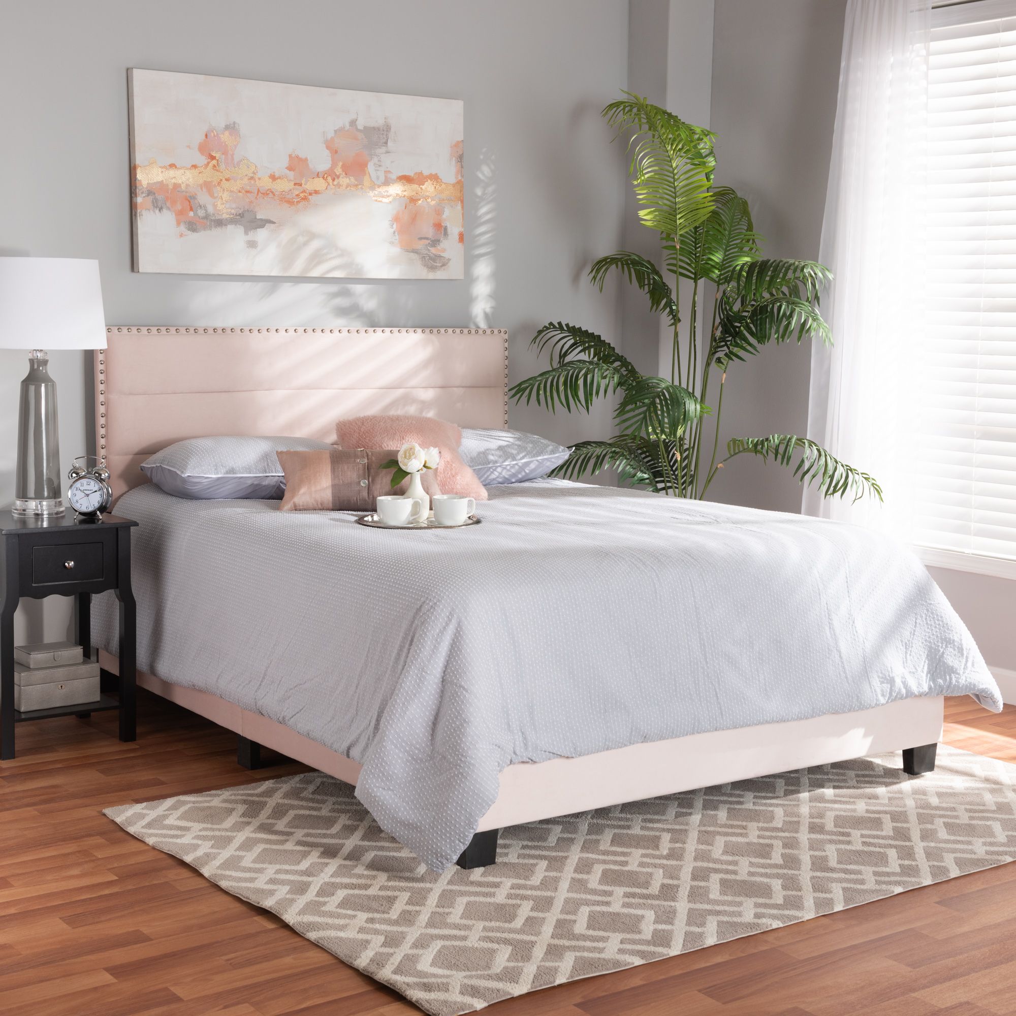 Thumbnail2 of Baxton Studio Tamira Fabric Upholstered Full Panel Bed