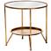 Baxton Studio Tamsin 22" Wide Antique Gold Mirrored Top Accent Table