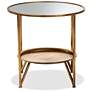 3_Baxton Studio Tamsin 22" Wide Antique Gold Mirrored Top Accent Table more views