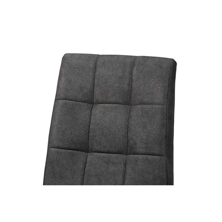 Image 3 Baxton Studio Tara Dark Gray Fabric 7-Piece Dining Set more views