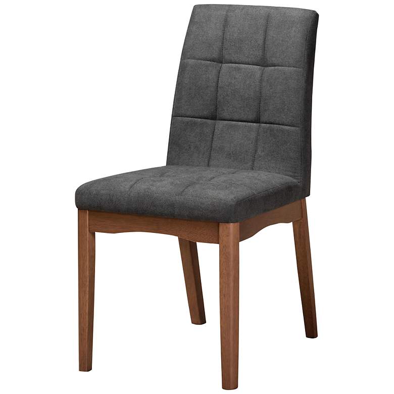 Image 5 Baxton Studio Tara Dark Gray Fabric 7-Piece Dining Set more views