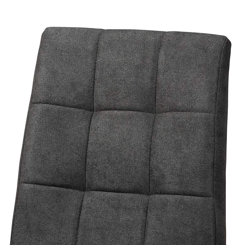 Image 3 Baxton Studio Tara Tufted Dark Gray Dining Chairs Set of 2 more views
