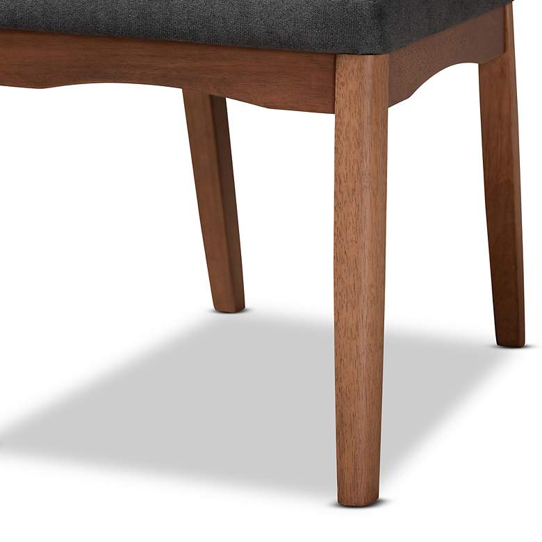 Image 4 Baxton Studio Tara Tufted Dark Gray Dining Chairs Set of 2 more views