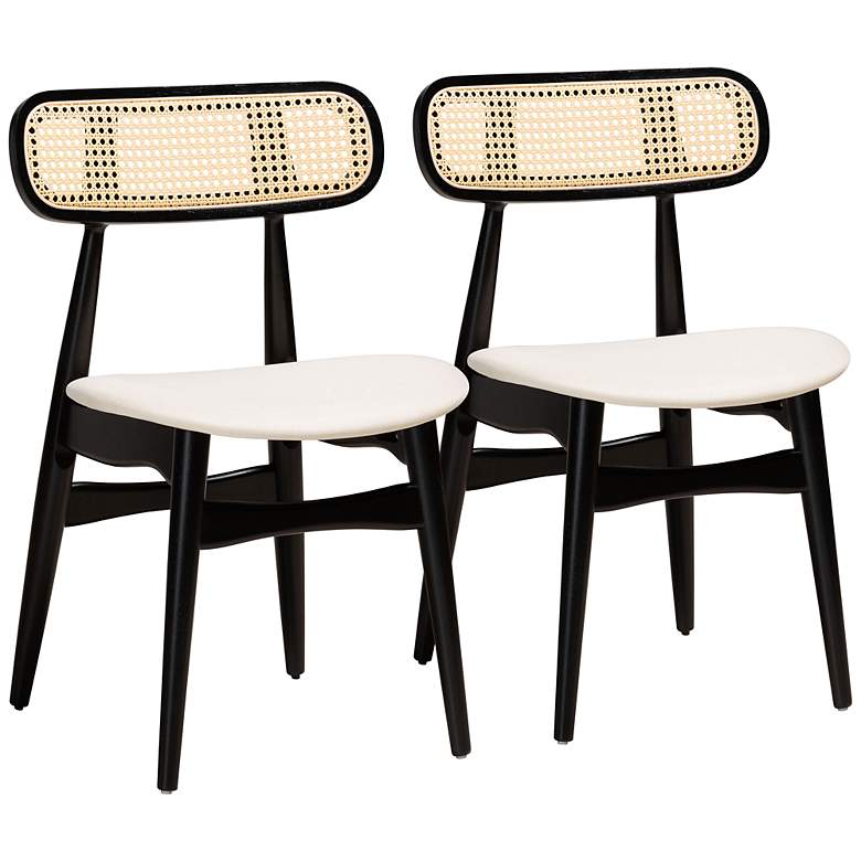 Image 2 Baxton Studio Tarana Black Wood Dining Chairs Set of 2