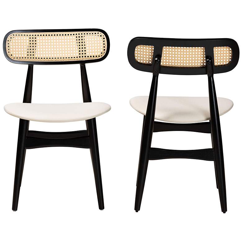Image 3 Baxton Studio Tarana Black Wood Dining Chairs Set of 2 more views