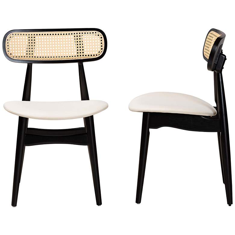 Image 4 Baxton Studio Tarana Black Wood Dining Chairs Set of 2 more views