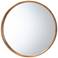 Baxton Studio Tazara 27 1/2" Japandi Natural Round Accent Wall Mirror