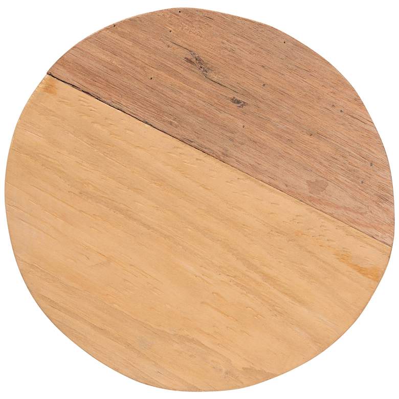 Image 3 Baxton Studio Terah Natural Brown Teak Wood Ottoman Footstool more views