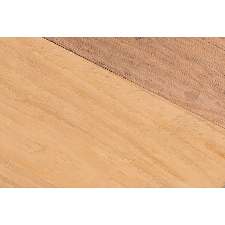 Image 4 Baxton Studio Terah Natural Brown Teak Wood Ottoman Footstool more views