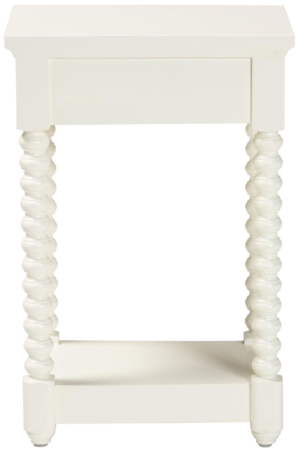 Image 6 Baxton Studio Terentia Nightstand with 1-Drawer, White more views