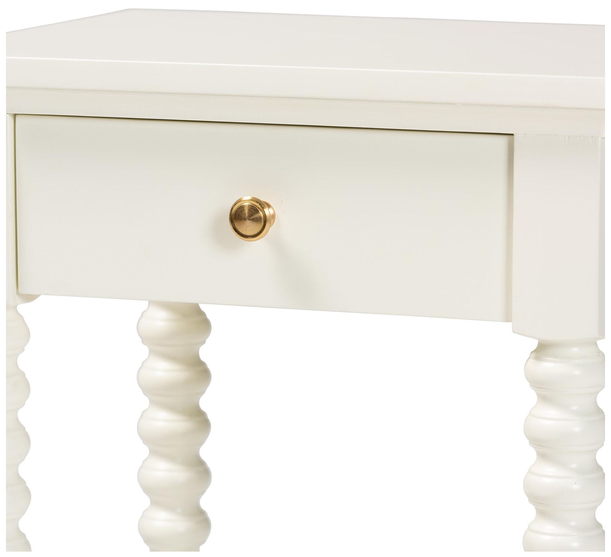 Image 7 Baxton Studio Terentia Nightstand with 1-Drawer, White more views