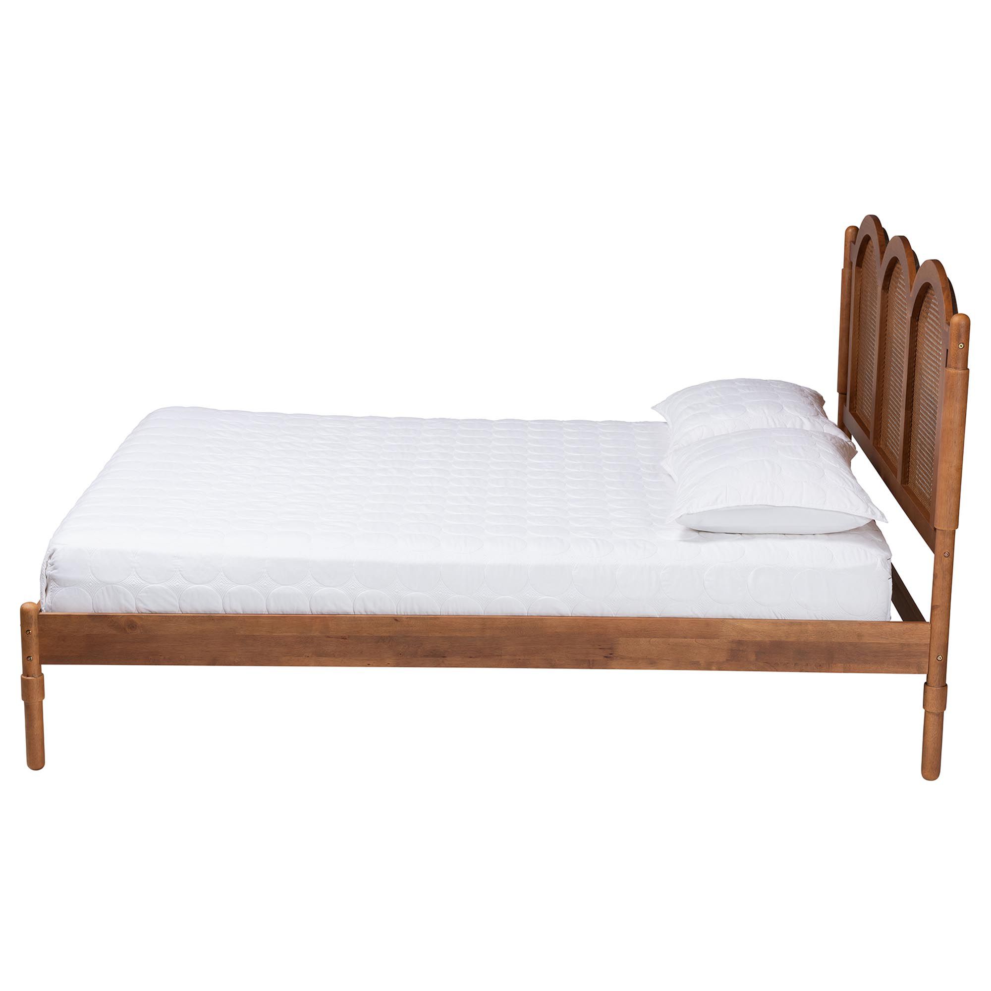 Image 3 Baxton Studio Thatcher Queen Size Platform Bed with Woven Rattan more views