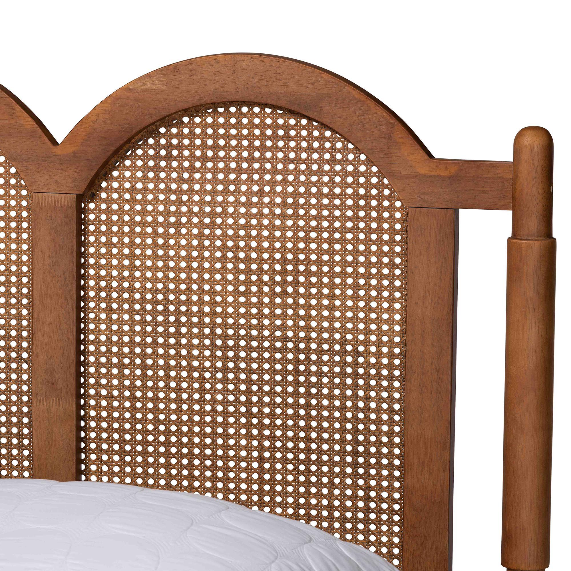 Image 5 Baxton Studio Thatcher Queen Size Platform Bed with Woven Rattan more views