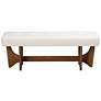 5_Baxton Studio Theo 48 3/4"W Cream Tufted Fabric Accent Bench more views