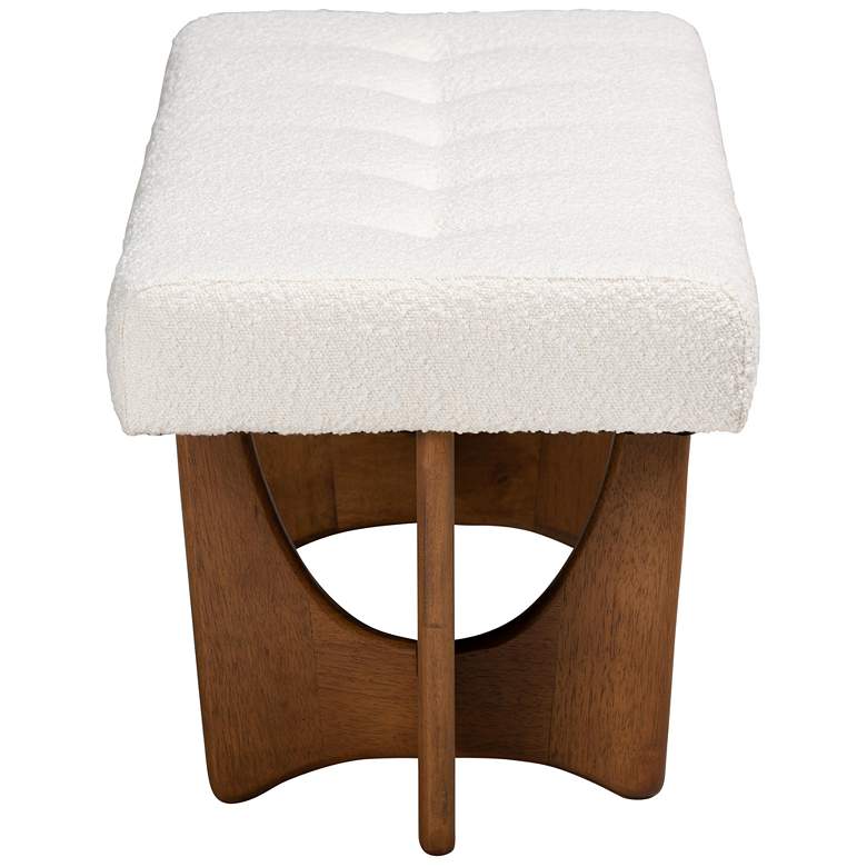 Image 6 Baxton Studio Theo 48 3/4"W Cream Tufted Fabric Accent Bench more views