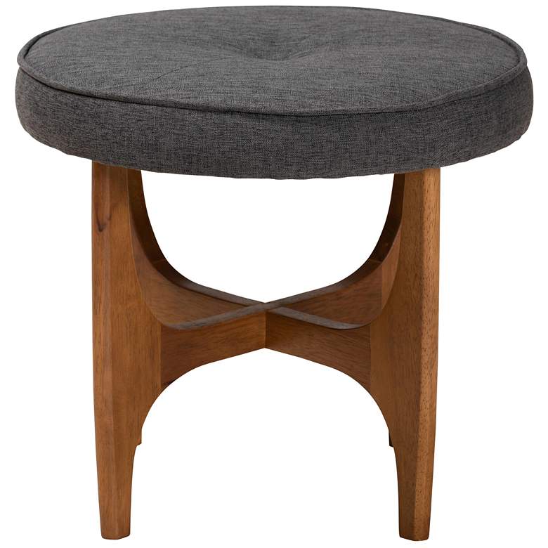 Image 5 Baxton Studio Theo Dark Gray Ottoman Footstool more views