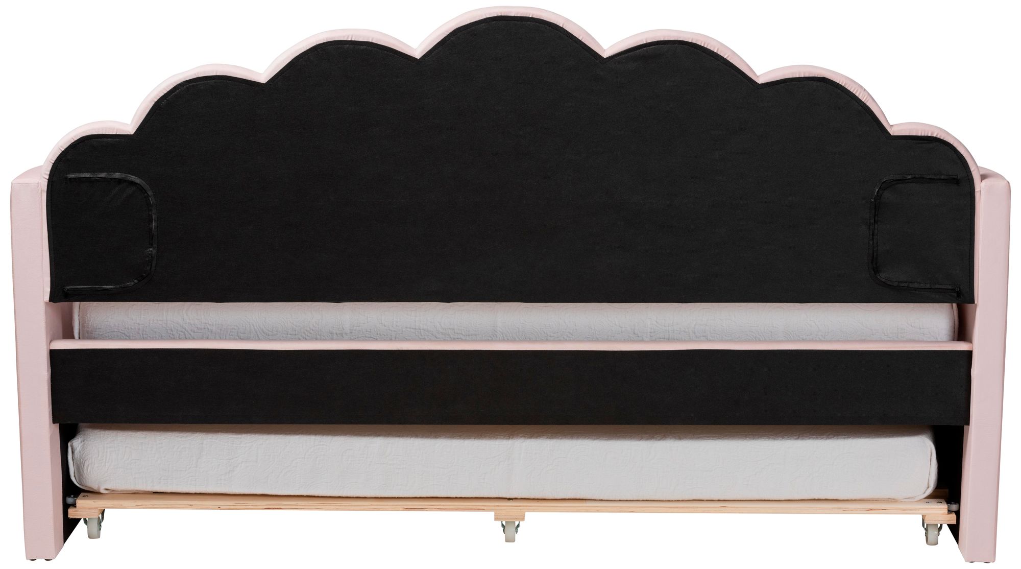 Image 4 Baxton Studio Timila Light Pink Upholstered Full Size Daybed with Trundle more views