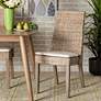 3_Baxton Studio Toby Modern Bohemian Grey Rattan 2-Piece Dining Chair Set more views