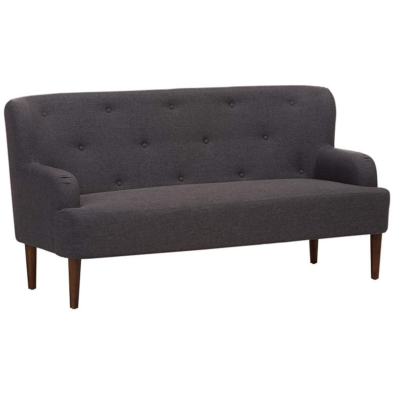 Image 1 Baxton Studio Toni Dark Gray Fabric 3-Seater Sofa
