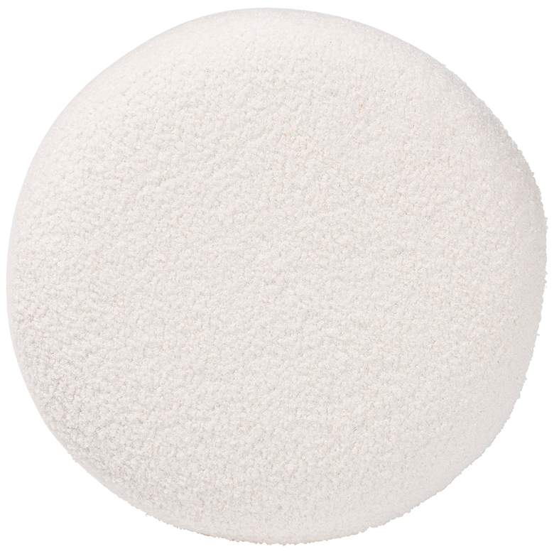 Image 4 Baxton Studio Tori Ivory Boucle Fabric Round Ottoman more views