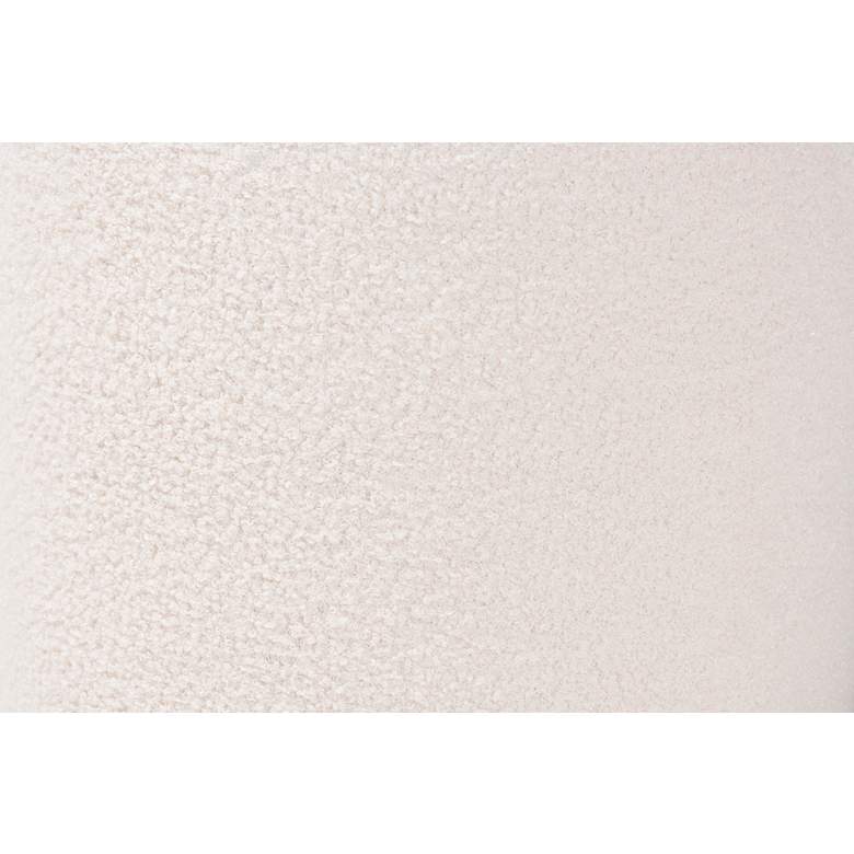 Image 5 Baxton Studio Tori Ivory Boucle Fabric Round Ottoman more views