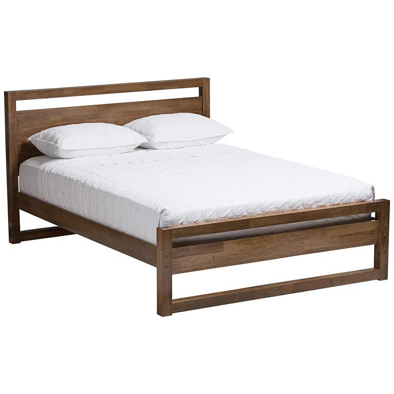 Image 1 Baxton Studio Torino Walnut Wood Full Platform Bed