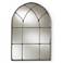 Baxton Studio Tova Antique Silver Finished Arched Window Accent Wall Mirror