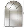 4_Baxton Studio Tova Antique Silver Finished Arched Window Accent Wall Mirror more views