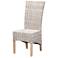 Baxton Studio Trianna Whitewashed Rattan Wood Dining Chair