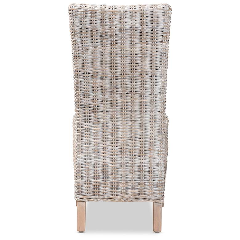 Image 5 Baxton Studio Trianna Whitewashed Rattan Wood Dining Chair more views