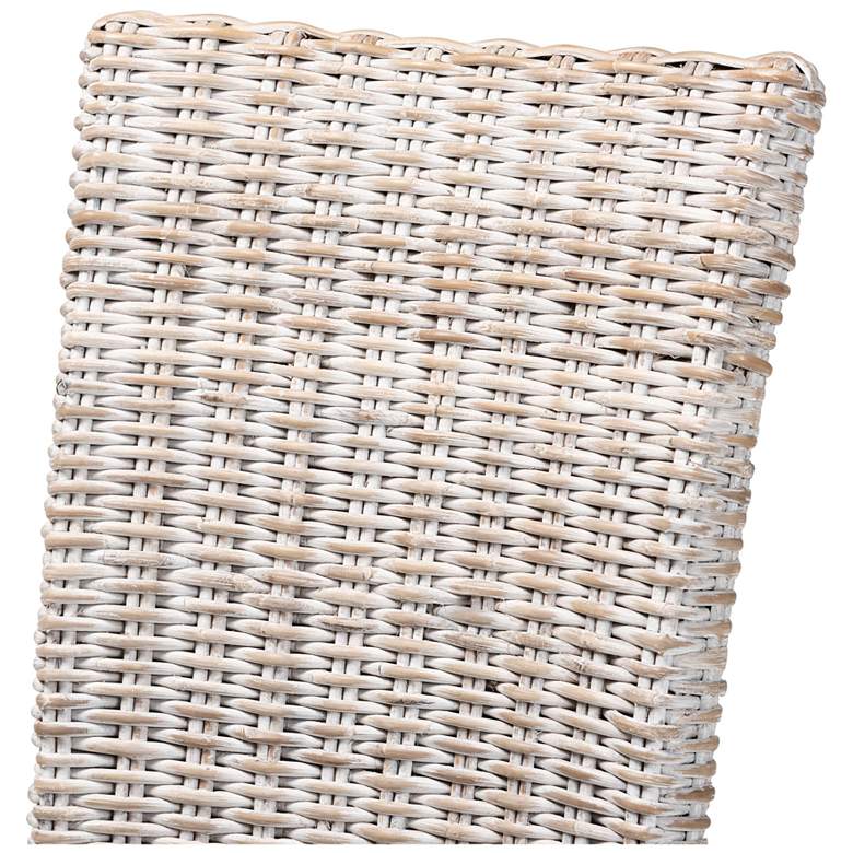 Image 6 Baxton Studio Trianna Whitewashed Rattan Wood Dining Chair more views